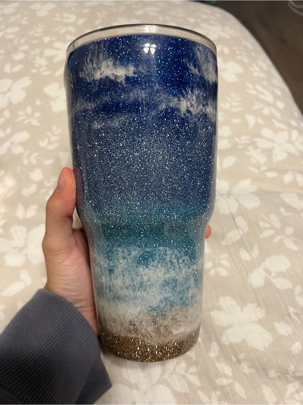Handmade Yeti Glitter Ocean Ombre Tumbler